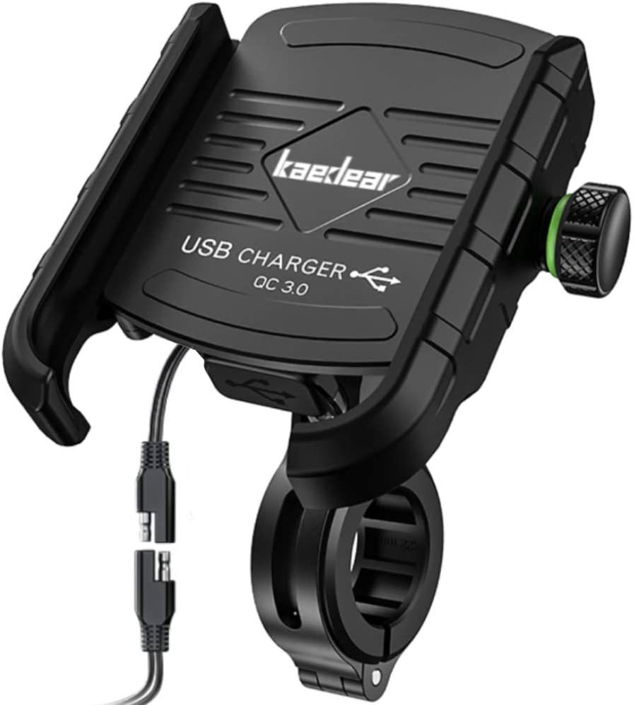 Kaedear(カエディア) バイク スマホホルダー USB 電源 防水 携帯 ホルダー バイク用 【 パワーグリップ USB 】