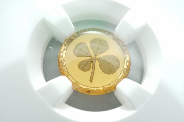 最高鑑定】2022年 パラオ 幸運の四葉のクローバー 1ドル 金貨 NGC PF70