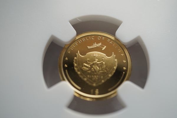 最高鑑定】2022年 パラオ 幸運の四葉のクローバー 1ドル 金貨 NGC PF70