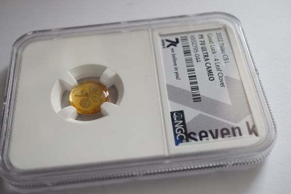 最高鑑定】2022年 パラオ 幸運の四葉のクローバー 1ドル 金貨 NGC PF70