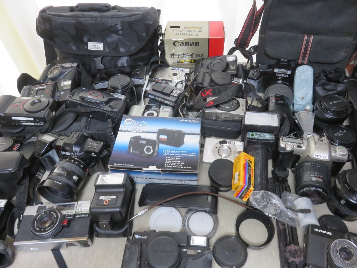 1円～ おたからや☆se839 大量カメラ まとめて ジャンク扱 ミノルタ/ニコン/ペンタックス/キャノン/オリンパス/コニカ/シグマ
