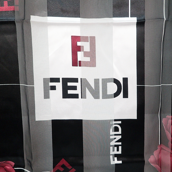 【未使用】FENDI ストライプストール 1JS FENDI フェンディ シアー シースルー ストライプ チューリップ柄