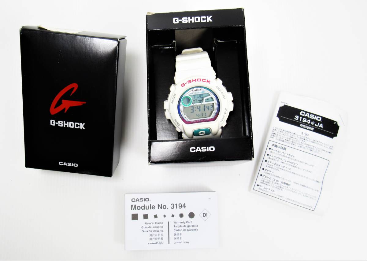 動作品】 CASIO カシオ G-SHOCK QZ GLX-6900 ホワイト 白 Gショック 