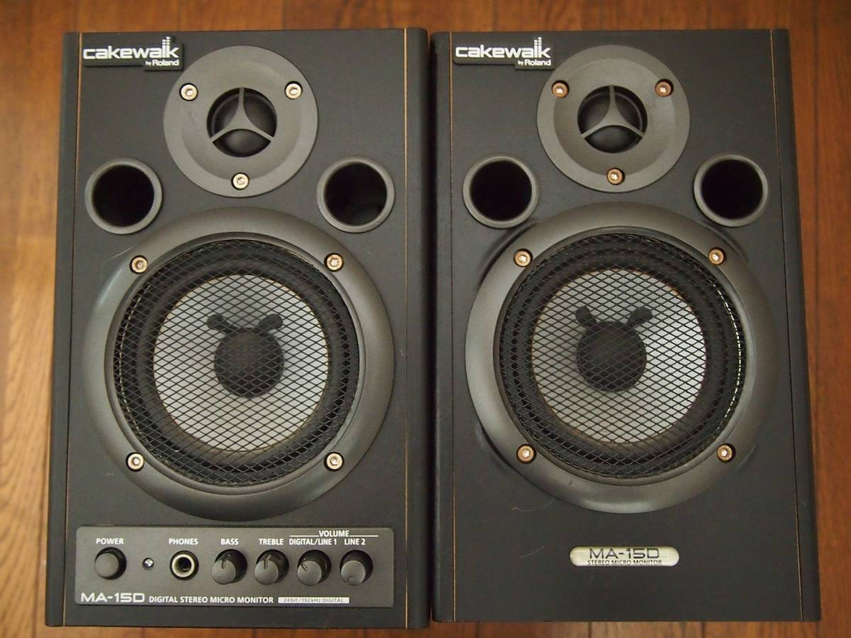 Roland製スピーカー『MA-15D(確認可能な範囲では正常動作)』&『MA-10D(一部不具合あり)』2種セット 