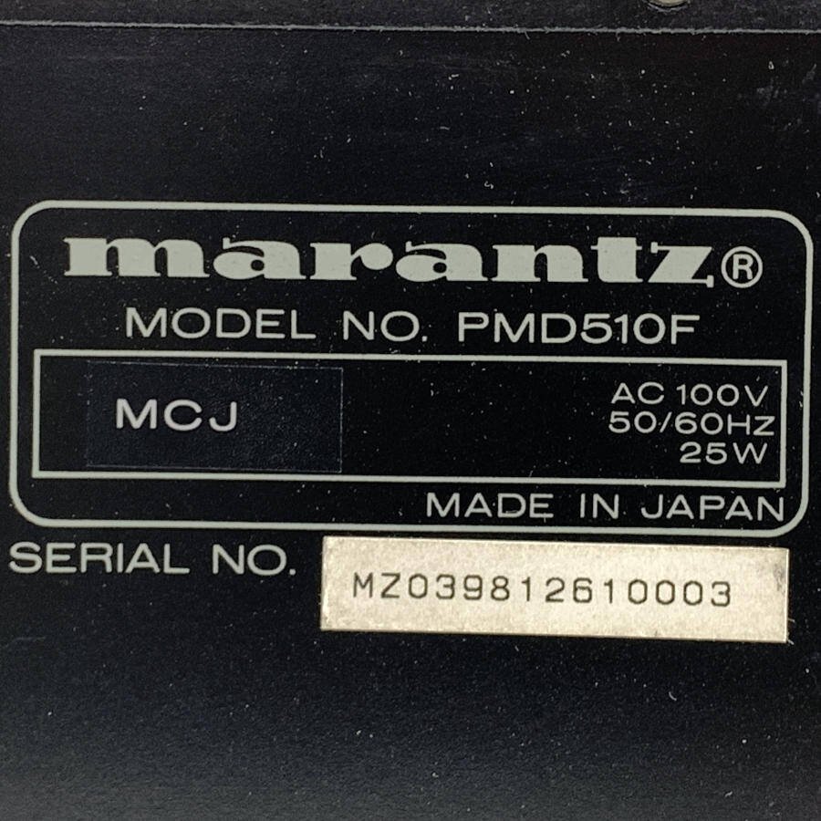 marantz マランツ PMD510F Wカセットデッキ レコーダー プレーヤー