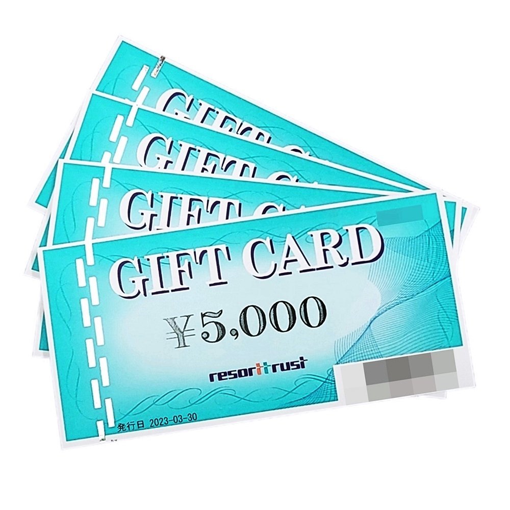 AA680 ★送料無料★ リゾートトラスト ギフト 券 カード 5，000円 ×4枚 20，000円分 resorttrust 送料無料