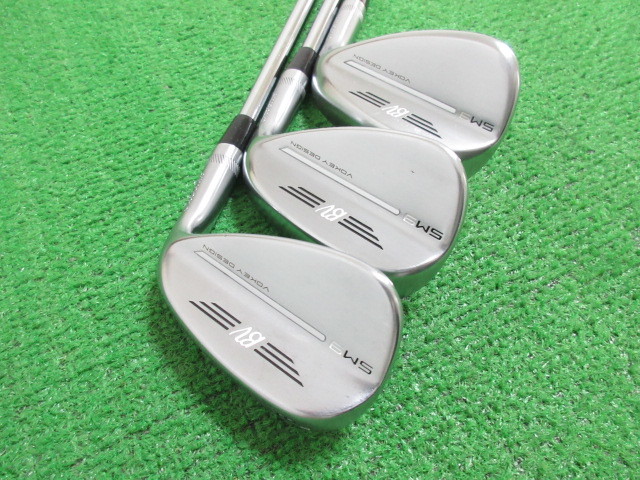 豪華3本セット!!!◇◇ タイトリスト VOKEY SM9 48度，52F度，56度
