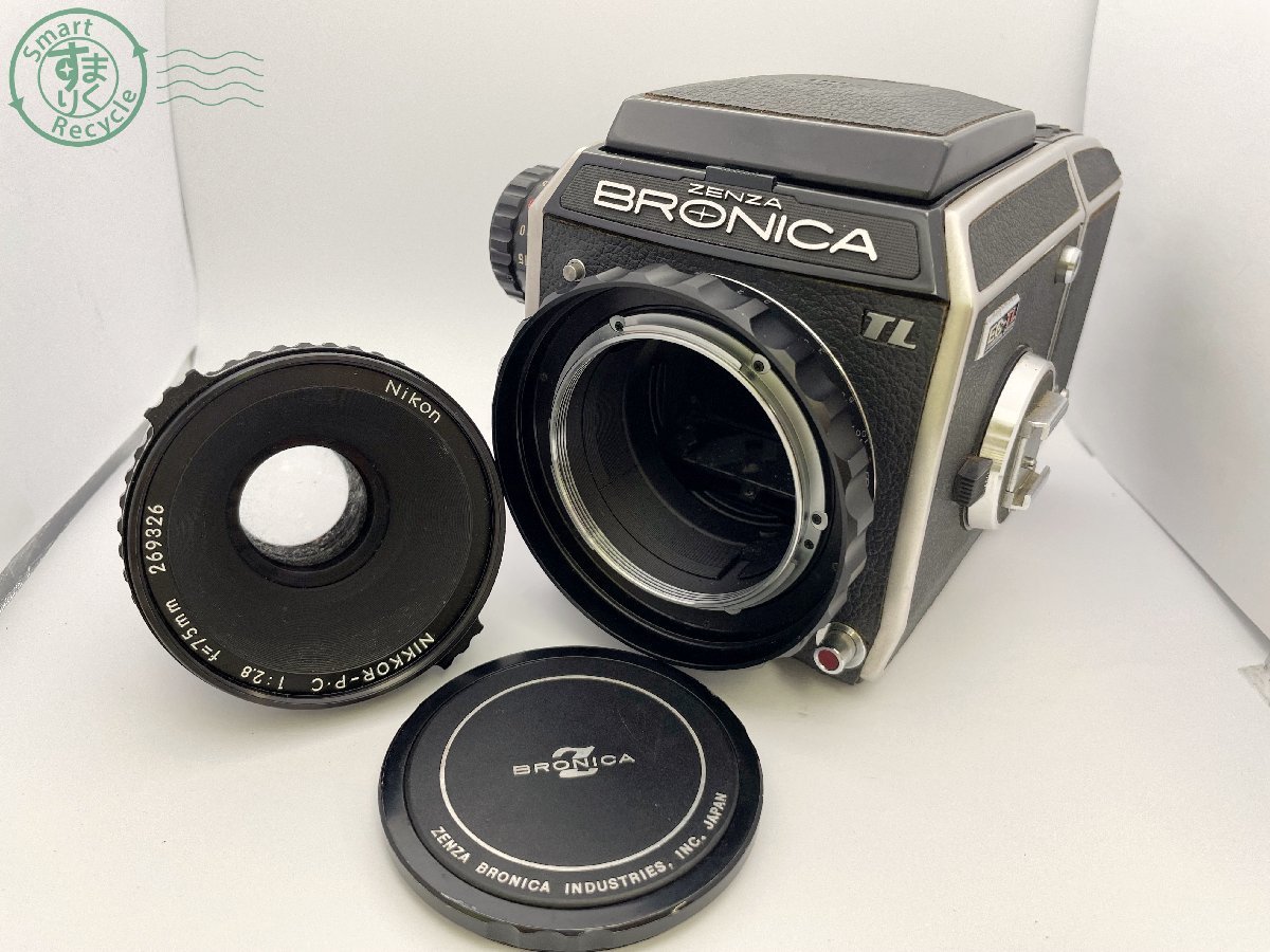 04271349　▼1円スタート★ZENZA BRONICA ゼンザ ブロニカ TL ボディ Nikon NIKKOR-P・C 1:2.8 f=75mm レンズ 中判カメラ