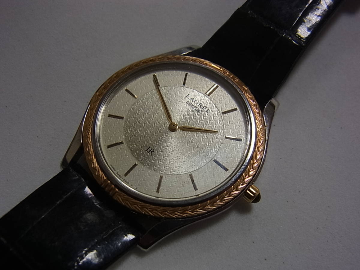 B　SEIKO　LAUREL　２F50-6090　ベゼル　18KT　動作未確認 SEIKO LAUREL セイコー ローレル 18KT BEZEL メンズ B SEIKO LAUREL