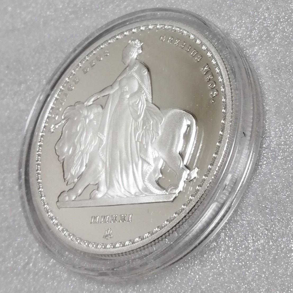 2021年セントヘレナウナとライオンシルバープルーフ2オンス銀貨