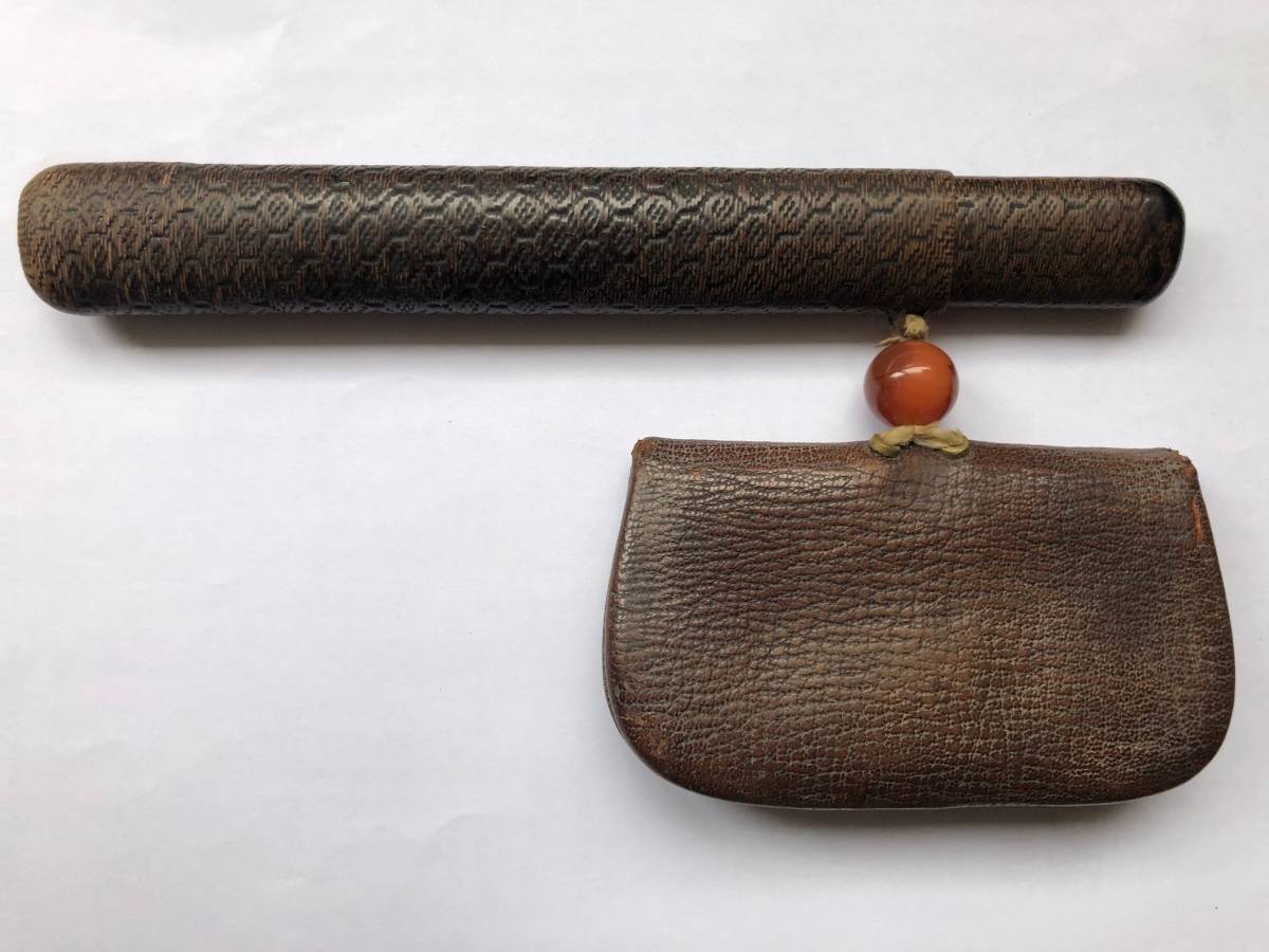☆期間限定！【アンティーク 煙管 筒 煙草入れ セット 現状品】 キセル