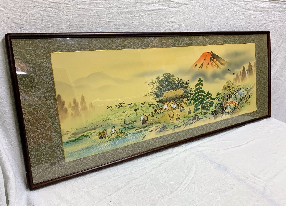 七福神 赤富士 月庵 絵画 新品 縁起物 裸弁財天の通販 11796/額装 「赤富士