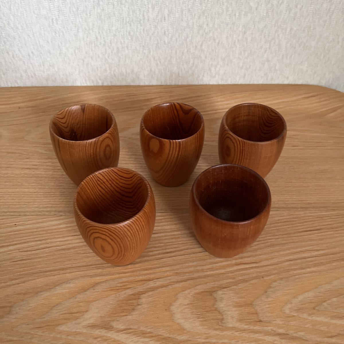 【未使用】屋久杉/ぐい呑み/5個_2