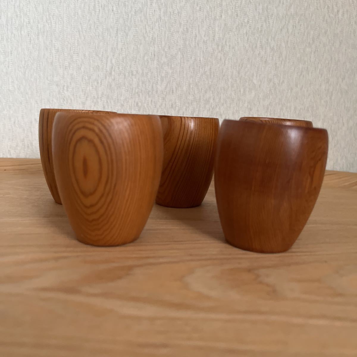 【未使用】屋久杉/ぐい呑み/5個_3