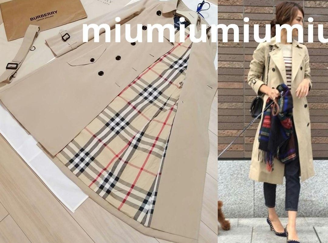 本物上質 ロング丈トレンチコート バーバリーロンドン BURBERRY LONDON