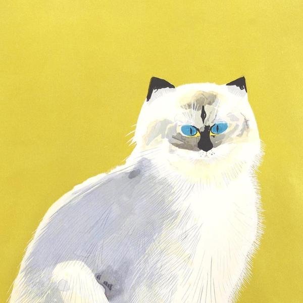 猫 - Okumura 奥村土牛 シルバータビー 版画 Yahoo!オークション Togy