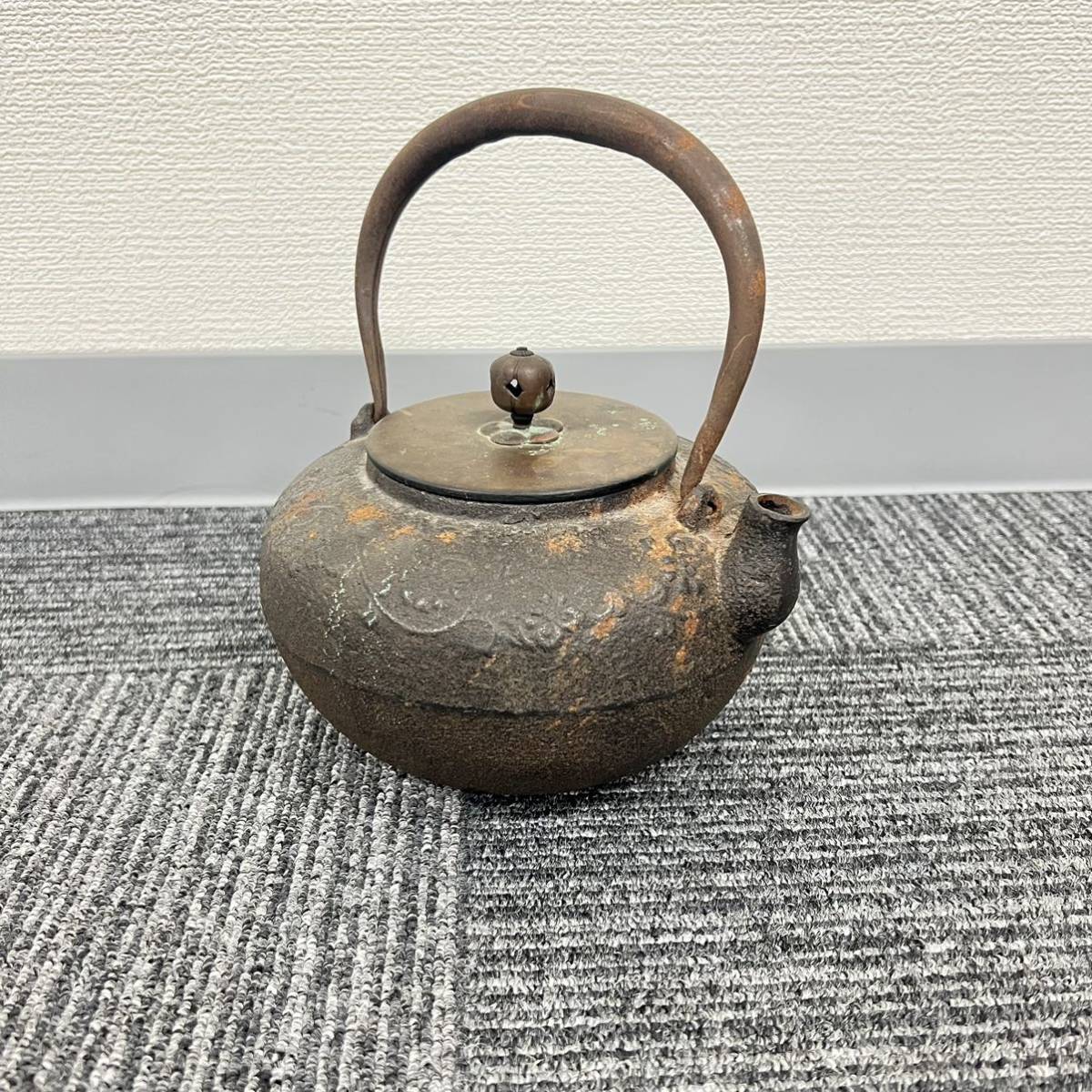 鉄瓶 銘無し 茶道具 1196g - 水漏 鉄瓶 銘なし 茶道具