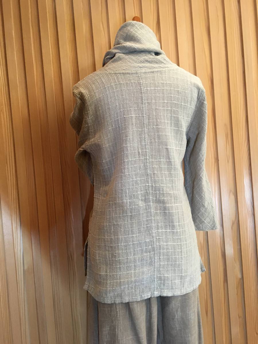 うさと トップス オフタートル ヘンプコットン 送料込 草木染 送料込  