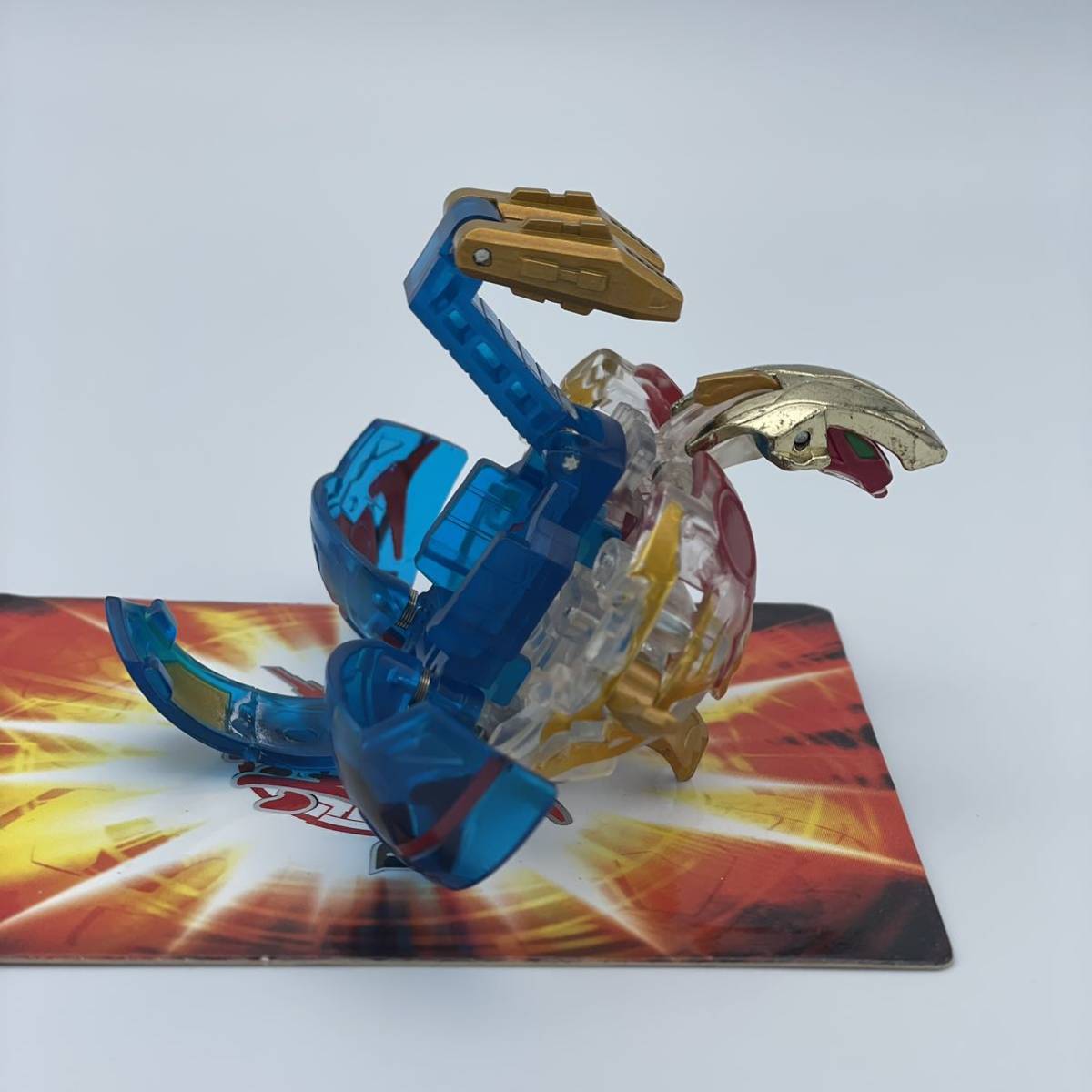 爆TECH爆丸デッキ 焔ドラガオンBLUE 煌ドラガオンクリア BAKUGAN