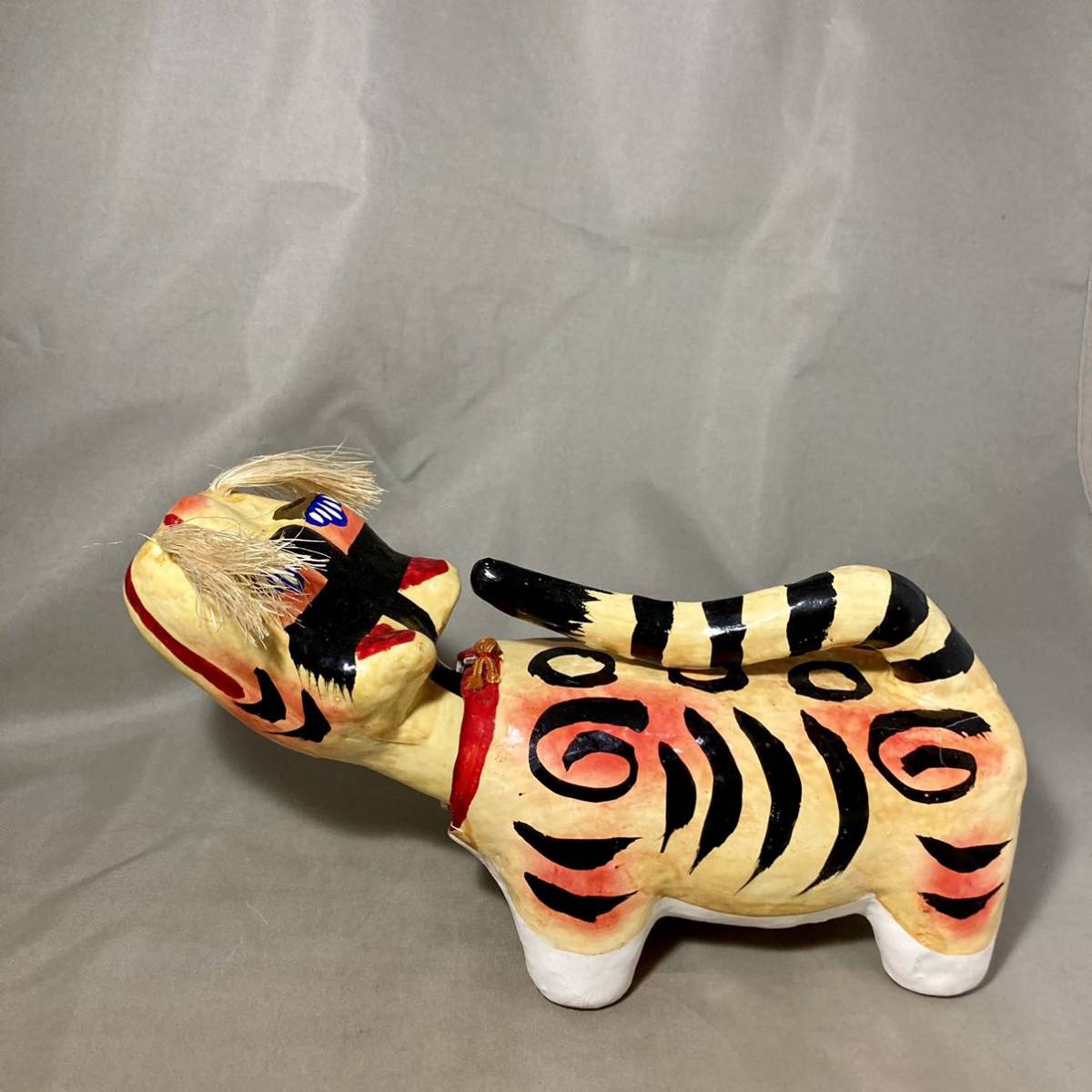 【希少】【美品】静岡張子 沢屋 首振りの虎 郷土玩具 伝統工芸 廃絶 郷土玩具】廃絶 静岡張子 澤屋 首振り虎 静岡張子・沢屋『首振りの虎
