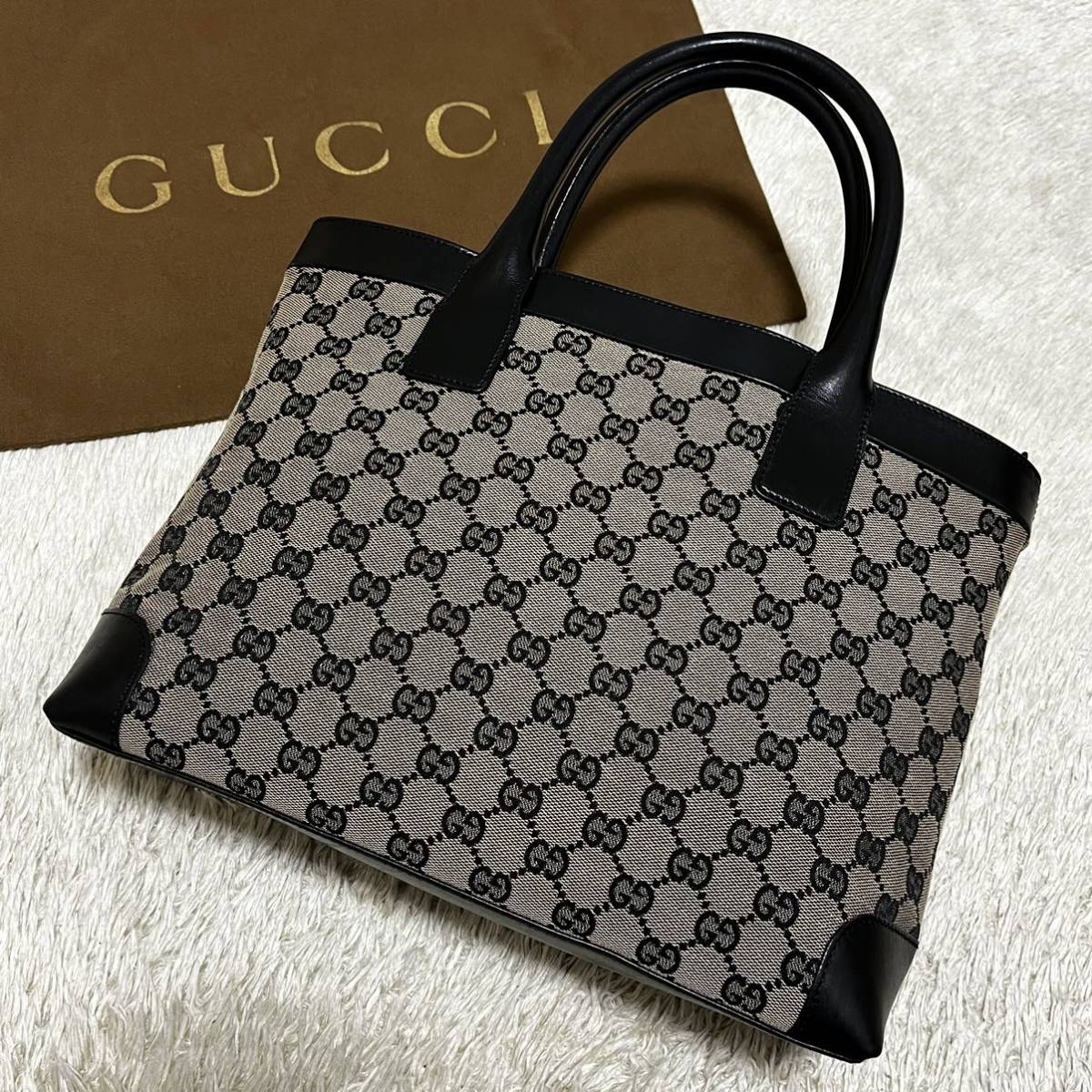 極美品】GUCCI グッチ トートバッグ ハンドバッグ GG柄 極美品】GUCCI グッチ トートバッグ ハンドバッグ GG柄