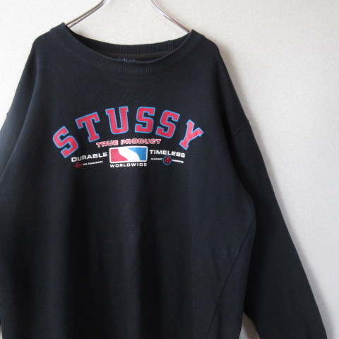 メンズ old stussy 90s ロンt USA 希少 ネイビー ビックサイズ
