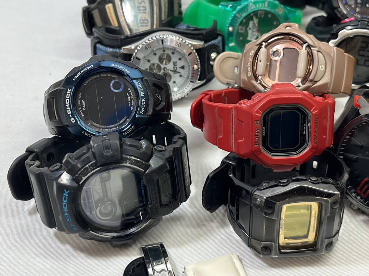■ １円スタート ジャンク 動作未確認 腕時計 まとめ売り 部品取り ジーショック baby-G SEIKO 他 ●230418