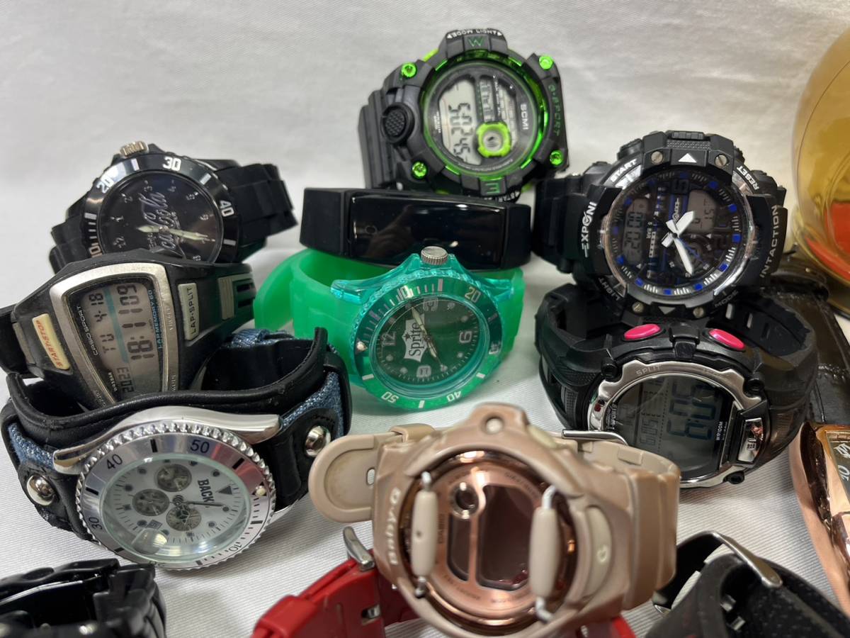 ■ １円スタート ジャンク 動作未確認 腕時計 まとめ売り 部品取り ジーショック baby-G SEIKO 他 ●230418