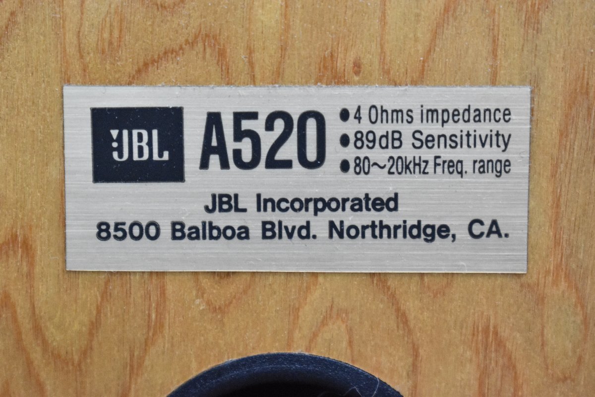 ◇s513 中古 JBL ジェービーエル スピーカー A520 【公式通販】