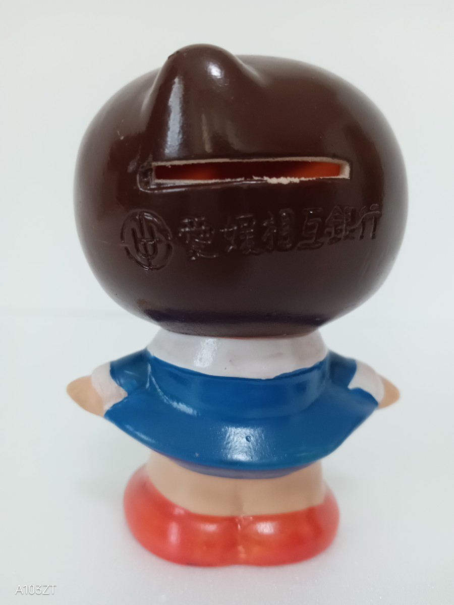 約8.5cm 愛媛相互銀行 女の子 ソフビ 貯金箱/昭和レトロ/アンティーク