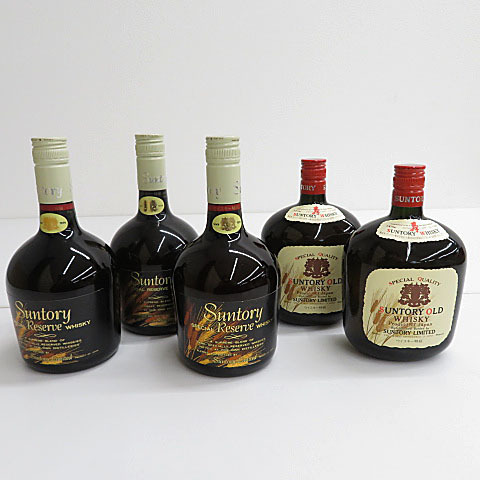 【格安】1円～ ウイスキー5本まとめ売り SUNTORY OLD WHSKY / SUNTORY SPECIAL Reserve 他【未開栓】[C1361]