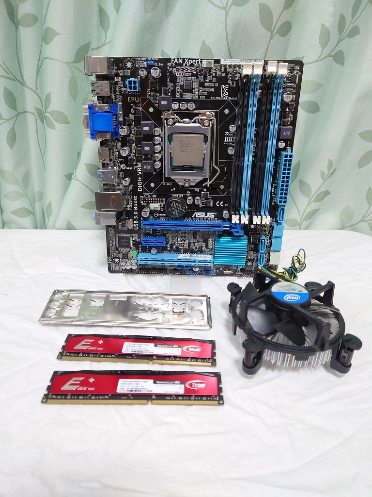 ASUS B75M-PLUS + i7 3770(CPUクーラー付き) + メモリー 16GB セット