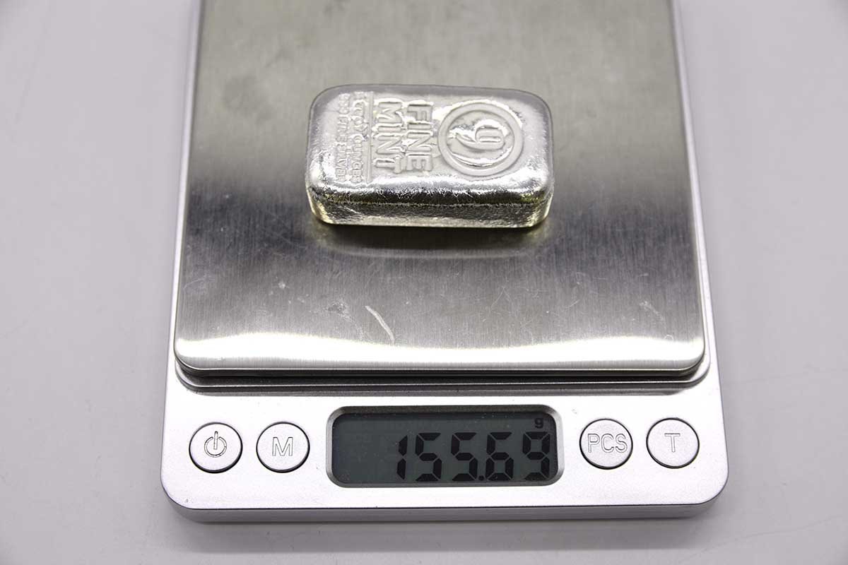インゴット 銀 5オンス鋳造銀地金 - ○5オンス銀インゴット （9fine mint） Silver