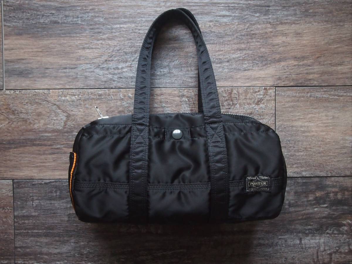 美品 PORTER タンカー ボストンバッグ(S) 622-66958 ブラック ミニボストン