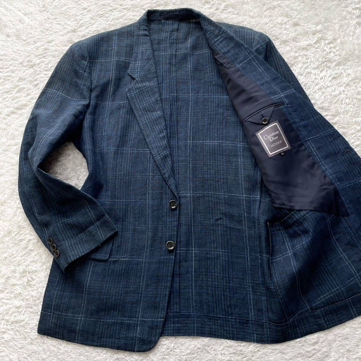 Christian Dior ジャケット 麻100% M Christian Dior ジャケット 麻100