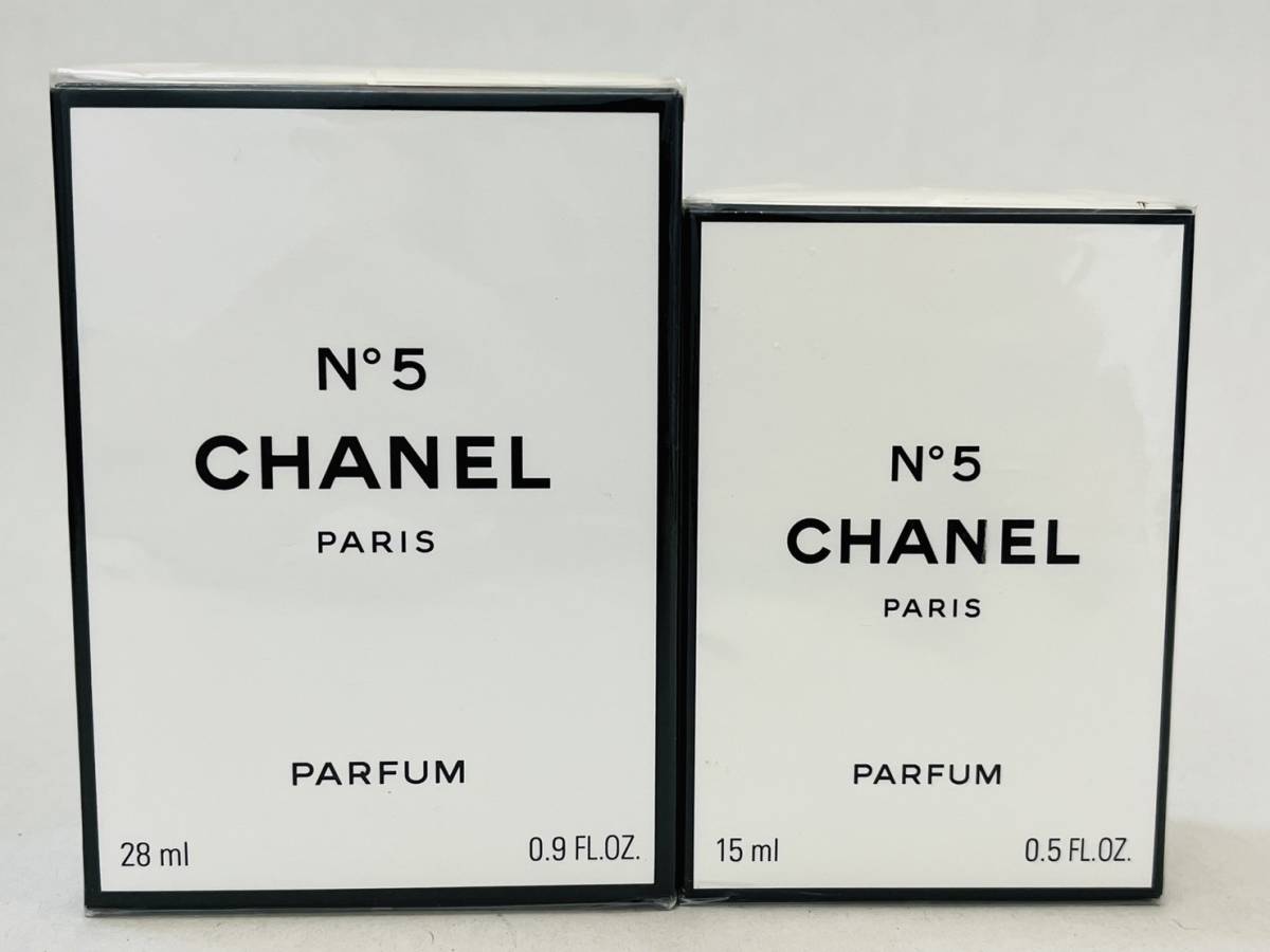 【H-6559IT】1円～ シャネル CHANEL 香水 No5 PARFUM パルファム 15ml 28ml 未開封品セット レディース 