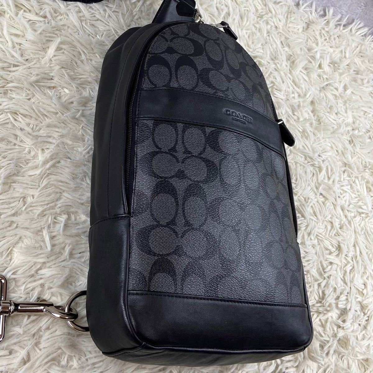 1円 未使用級 COACH コーチ ボディバッグ ウエストポーチ ショルダー 