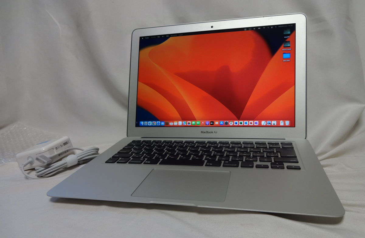 Macbook Air/13.3液晶/MD761JA//macOS Vevtura & Windows11Pro//256GB