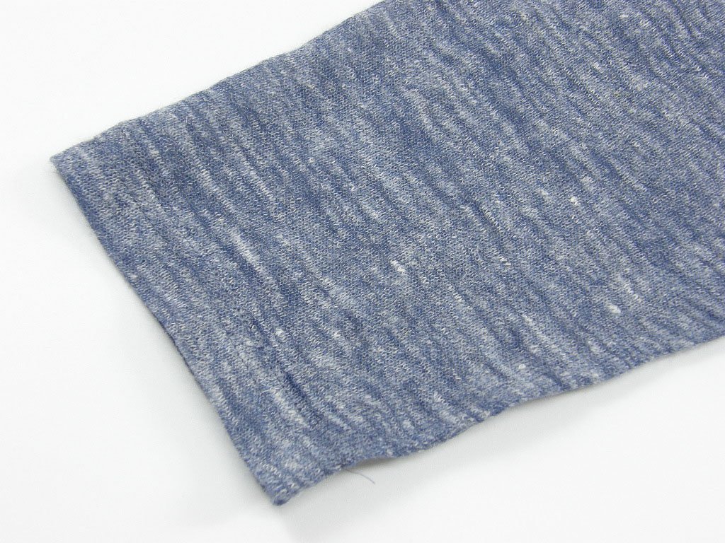 新品 JOURNAL STANDARD 【スラブガーゼ 6分袖 サマーニット】 メランジ ネイビー 夏 L 定価１万２１００円 344683 ジャーナルスタンダード