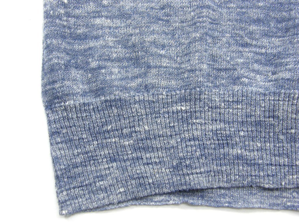 新品 JOURNAL STANDARD 【スラブガーゼ 6分袖 サマーニット】 メランジ ネイビー 夏 L 定価１万２１００円 344683 ジャーナルスタンダード