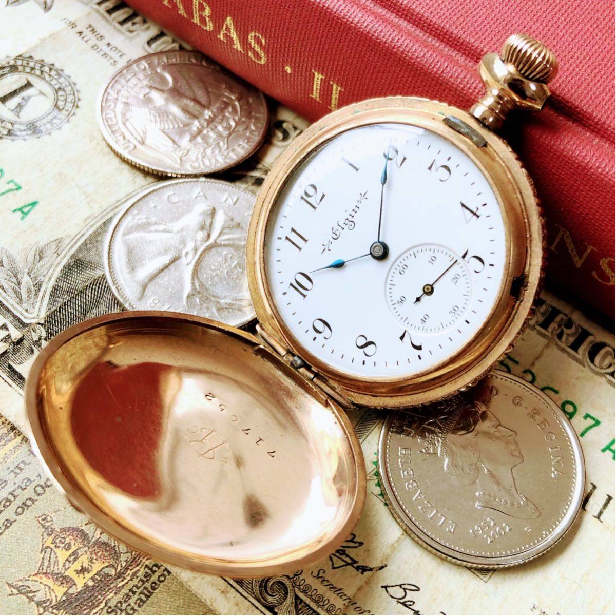 動作良好】エルジン ELGIN アンティーク 懐中時計 1900年代 手巻き