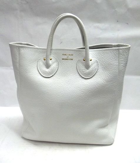 美品★YOUNG & OLSEN /ヤングアンドオルセン ◎レザー　トートバッグ　ホワイト