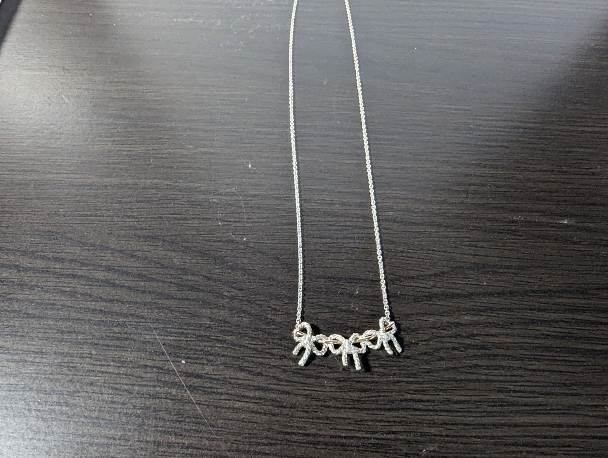 U72○ Tiffany&Co. ティファニー ナローバー プレート ネックレス 1837