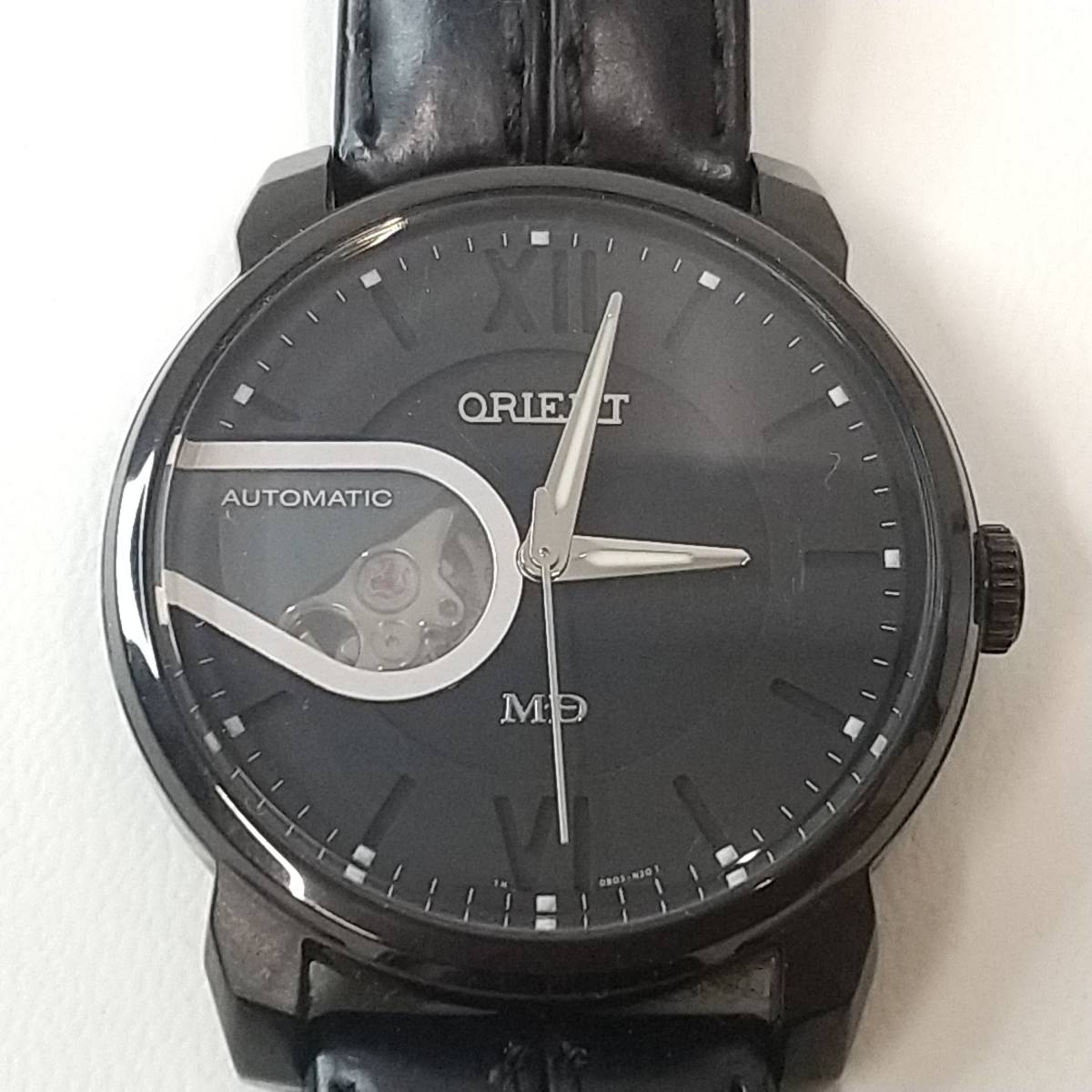 864 ORIENT オリエント MD/ModeID DB03-E0 自動巻き 黒文字盤 レザー 