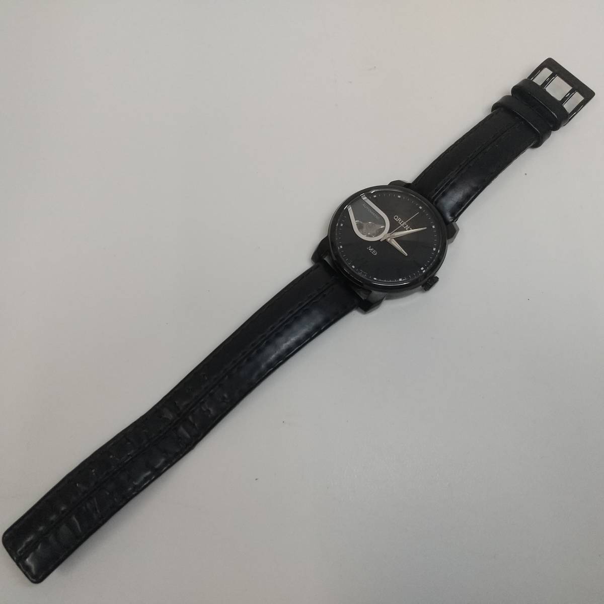 864 ORIENT オリエント MD/ModeID DB03-E0 自動巻き 黒文字盤 レザー 