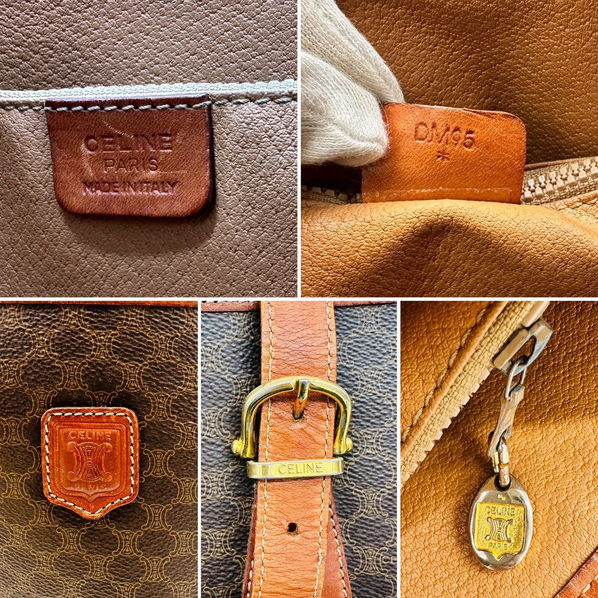 CELINE セリーヌ バケツ型 トートバッグ ショルダー マカダム ブラゾン