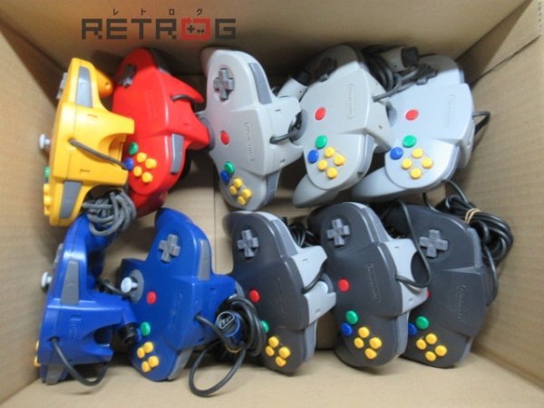 最安値，新品 ジャンク ニンテンドー64 コントローラーセット 10個 N64 ニンテンドー64(本体、アクセサリー)｜売買されたオークション情報、yahooの商品情報をアーカイブ公開 - オークファン 本体、アクセサリー