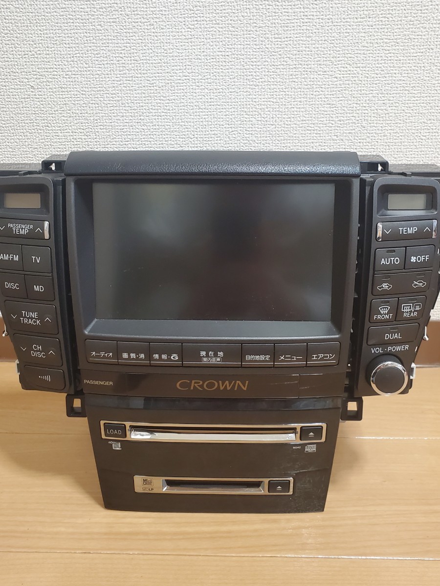 ★即日発送★ トヨタ TOYOTA 純正 180 18 18系 クラウン CROWN ナビ ブラックウッド マルチ モニター HDD ナビ 86111-30480
