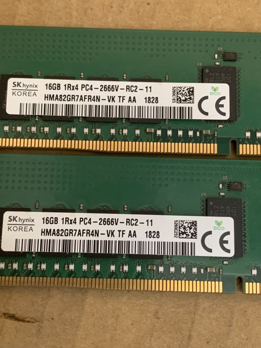 SK hynix KOREA 16GB 1R4 PC4-2666V-RC2-11 2枚セット 合計32GB(メモリ)｜売買されたオークション ...