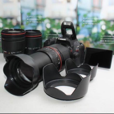 予備バッテリー付きCanon Kiss X9i 超望遠ダブルレンズ 数ある中から